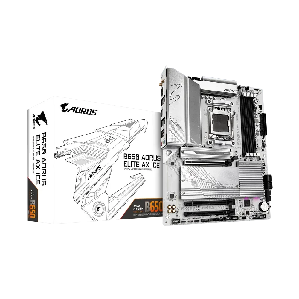 GIGABYTE B650 AORUS ELITE AX ICE Pagrindinė Plokštė | ATX, AM5, DDR5
