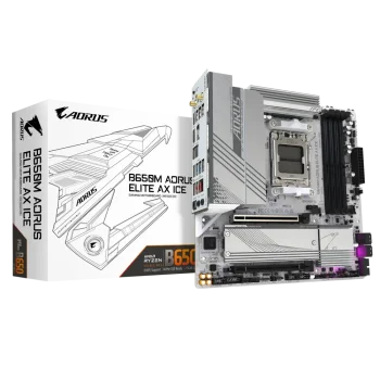 GIGABYTE B650M AORUS ELITE AX ICE Pagrindinė Plokštė | mATX, AM5, DDR5
