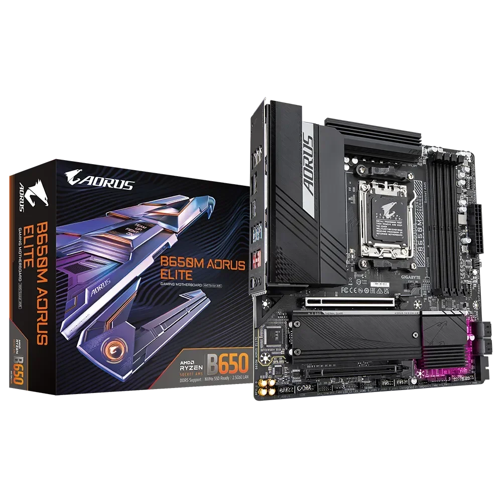 GIGABYTE B650M AORUS ELITE Pagrindinė Plokštė | mATX, AM5, DDR5