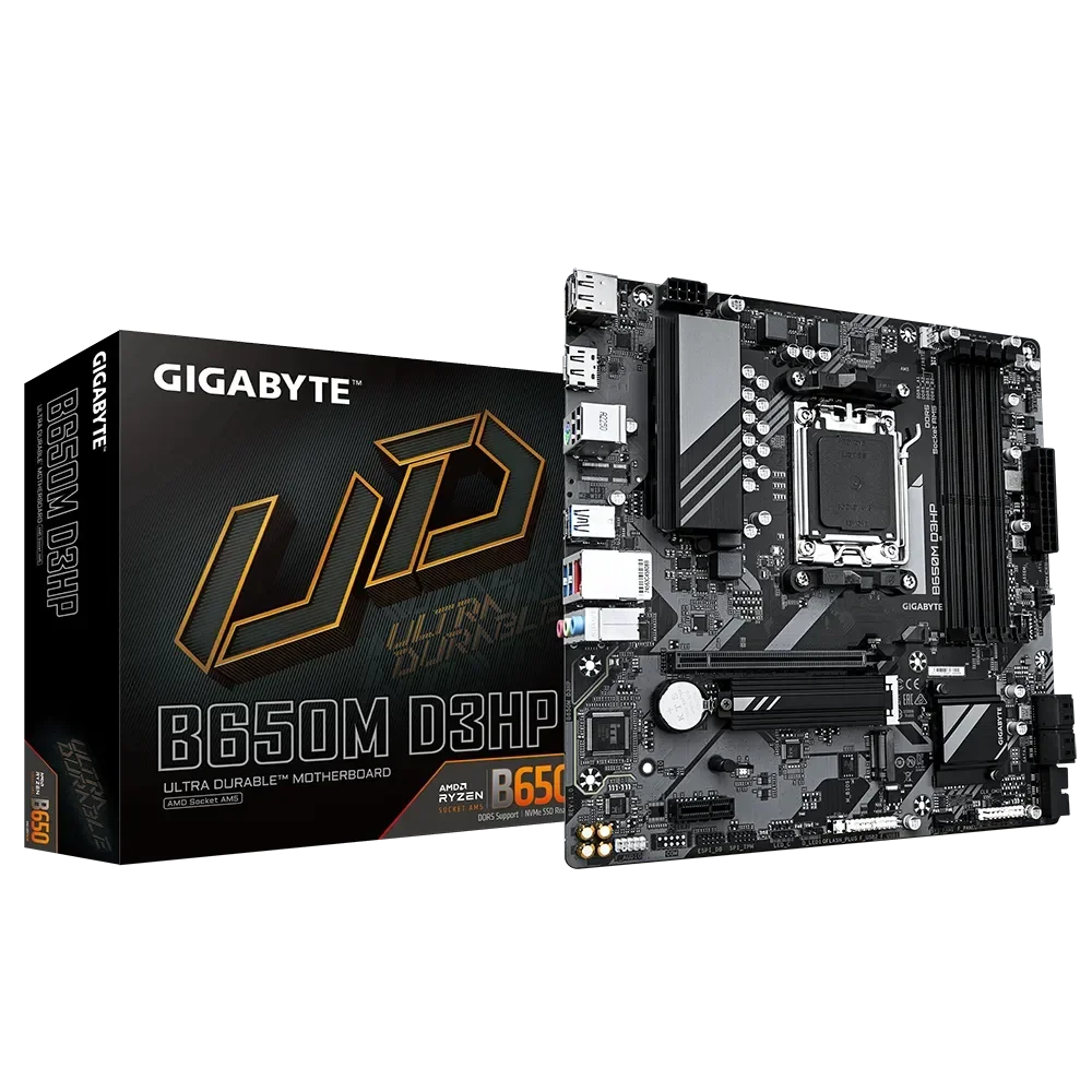 GIGABYTE B650M D3HP Pagrindinė Plokštė | mATX, AM5, DDR5