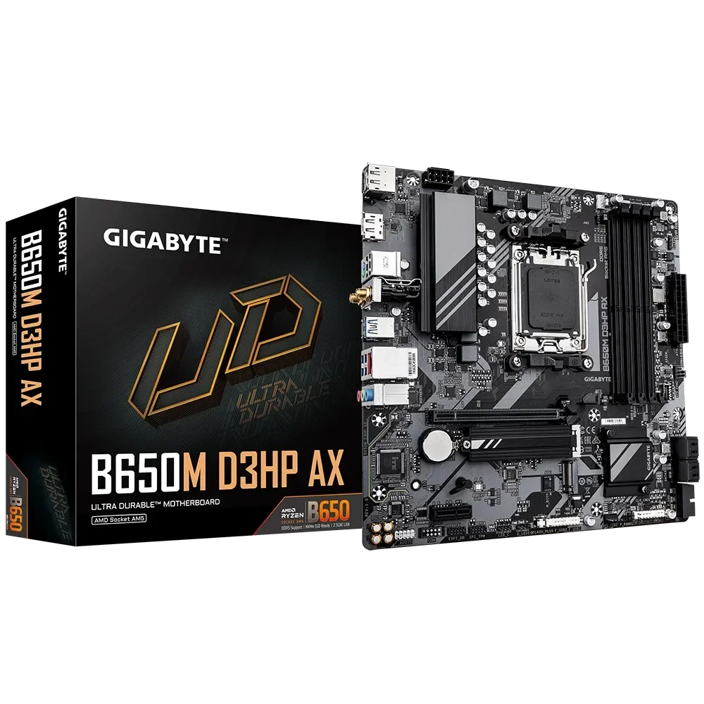 GIGABYTE B650M D3HP AX Pagrindinė Plokštė | mATX, AM5, DDR5