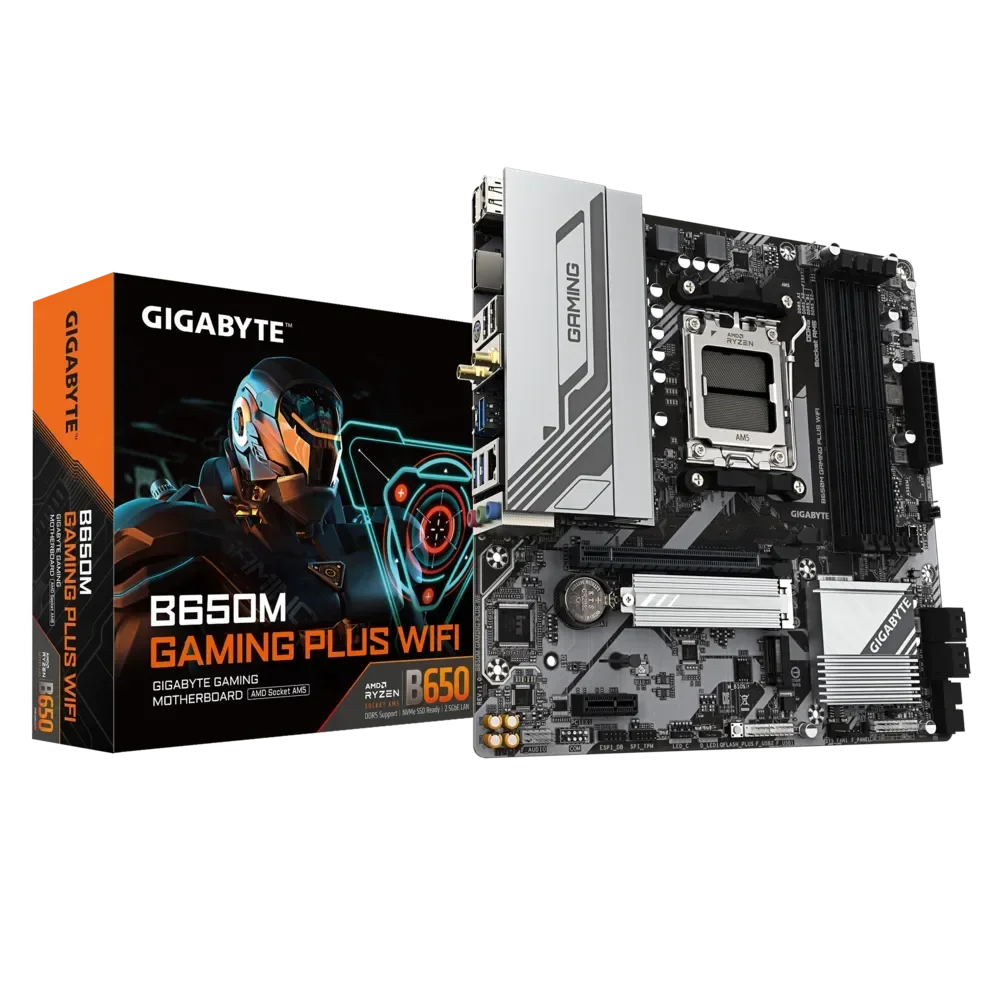 GIGABYTE B650M GAMING PLUS WIFI Pagrindinė Plokštė | mATX, AM5, DDR5