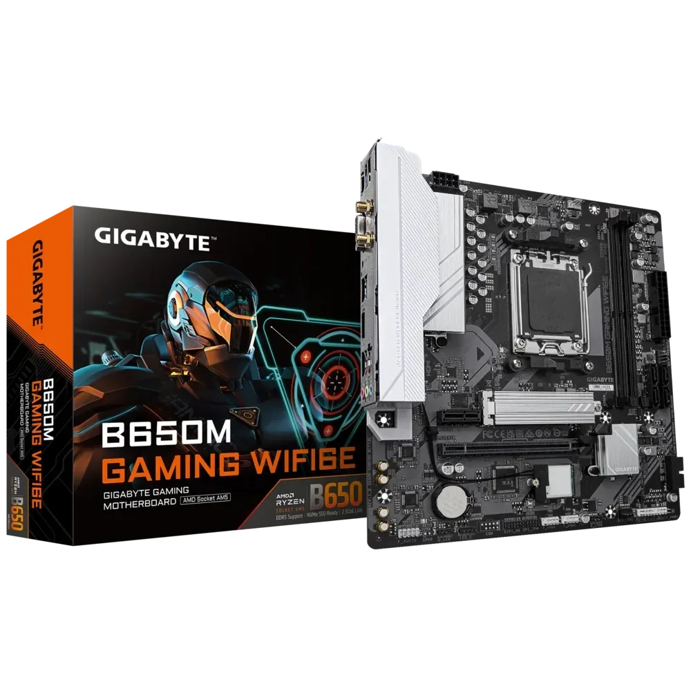 GIGABYTE B650M GAMING WIFI6E Pagrindinė Plokštė | mATX, AM5, DDR5