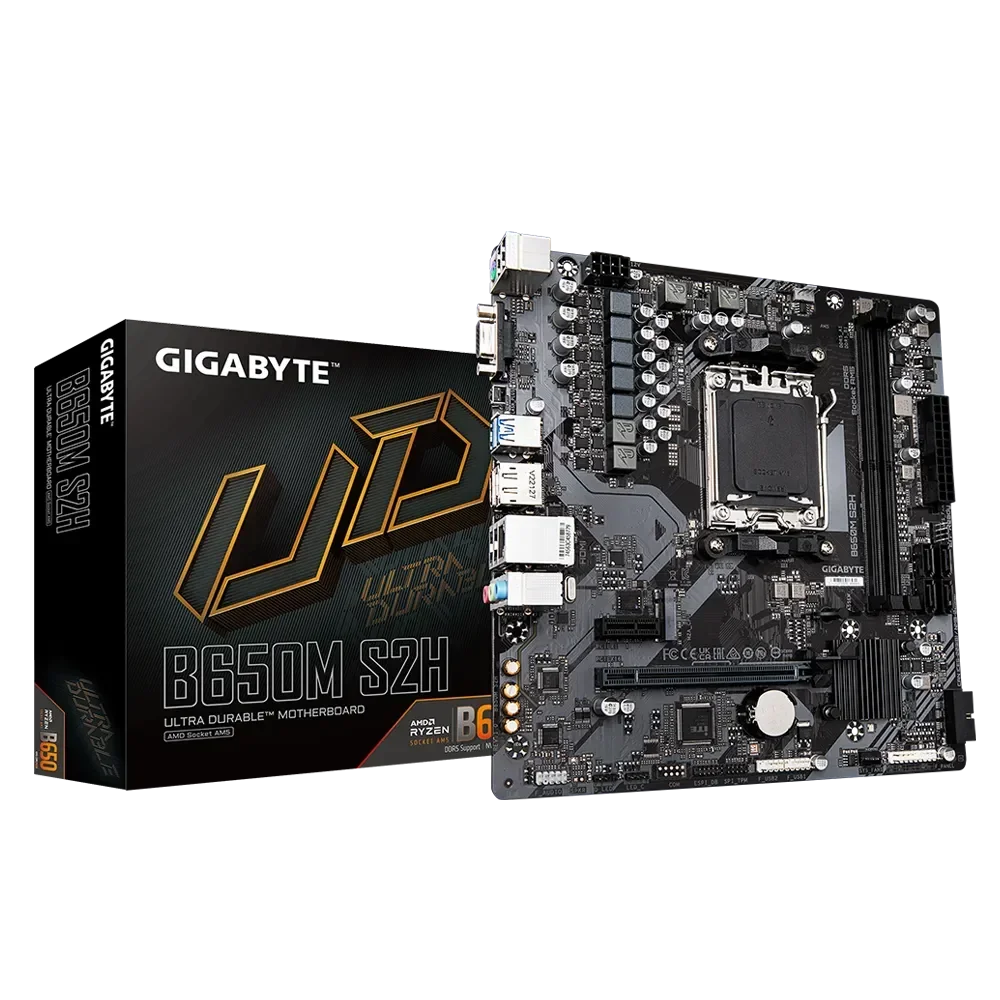 GIGABYTE B650M S2H Pagrindinė Plokštė | mATX, AM5, DDR5