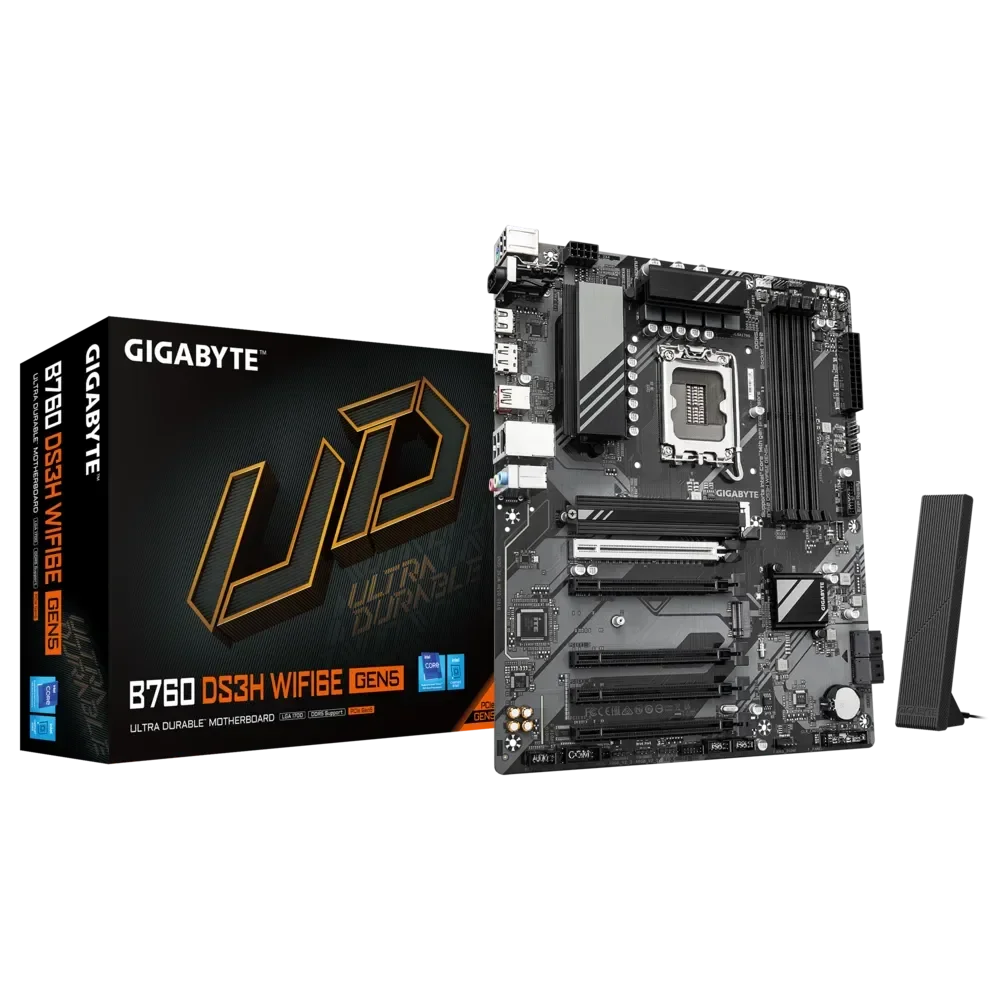 GIGABYTE B760 DS3H WIFI6E GEN5 Pagrindinė Plokštė | ATX, LGA1700, DDR5
