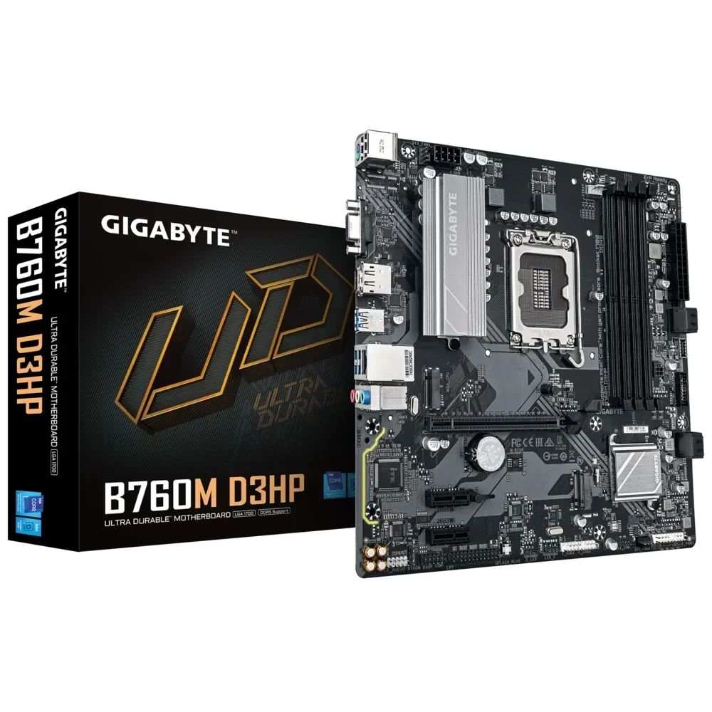 GIGABYTE B760M D3HP Pagrindinė Plokštė | mATX, LGA1700, DDR5