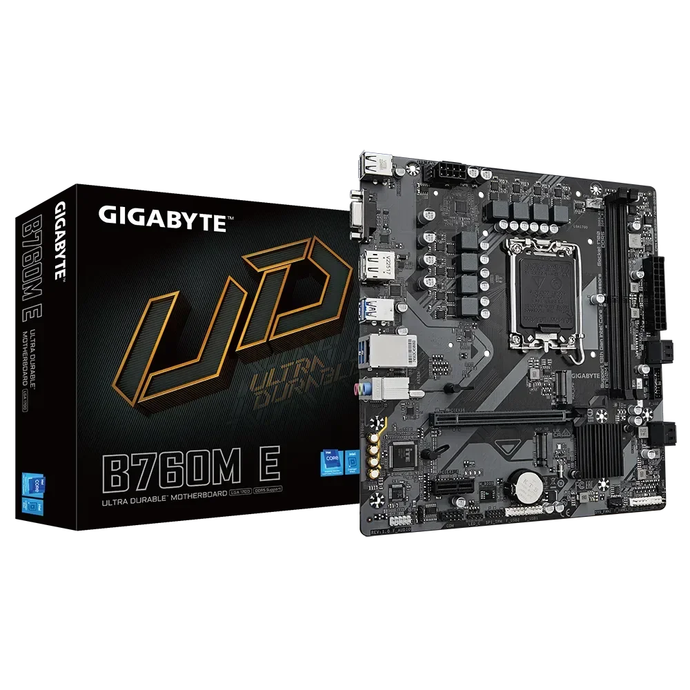 GIGABYTE B760M E Pagrindinė Plokštė | mATX, LGA1700, DDR5