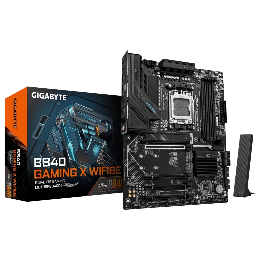 GIGABYTE B840 GAMING X WIFI6E Pagrindinė Plokštė | ATX, AM5, DDR5