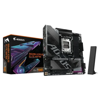 GIGABYTE B840M AORUS ELITE WIFI6E Pagrindinė Plokštė | mATX, AM5, DDR5