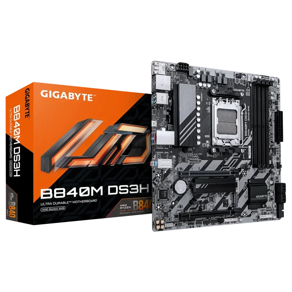 GIGABYTE B840M DS3H Pagrindinė Plokštė | mATX, AM5, DDR5