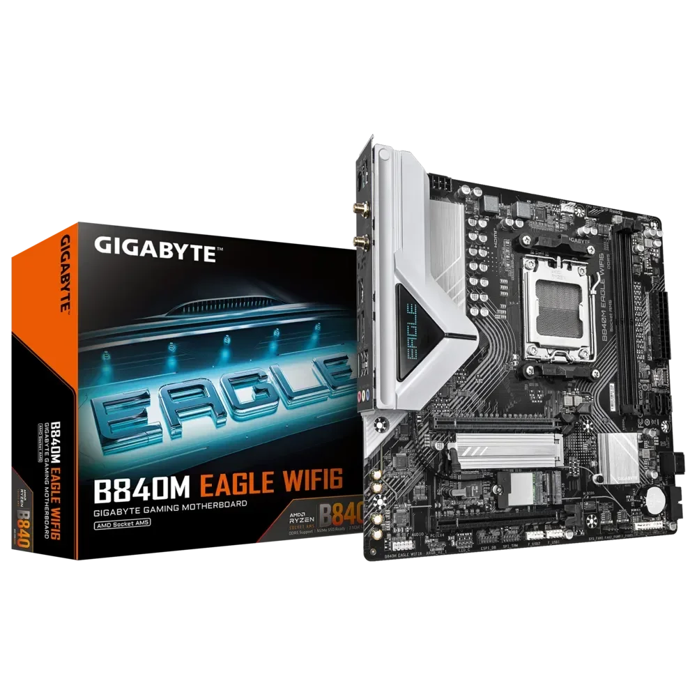 GIGABYTE B840M EAGLE WIFI6 Pagrindinė Plokštė | mATX. AM5, DDR5