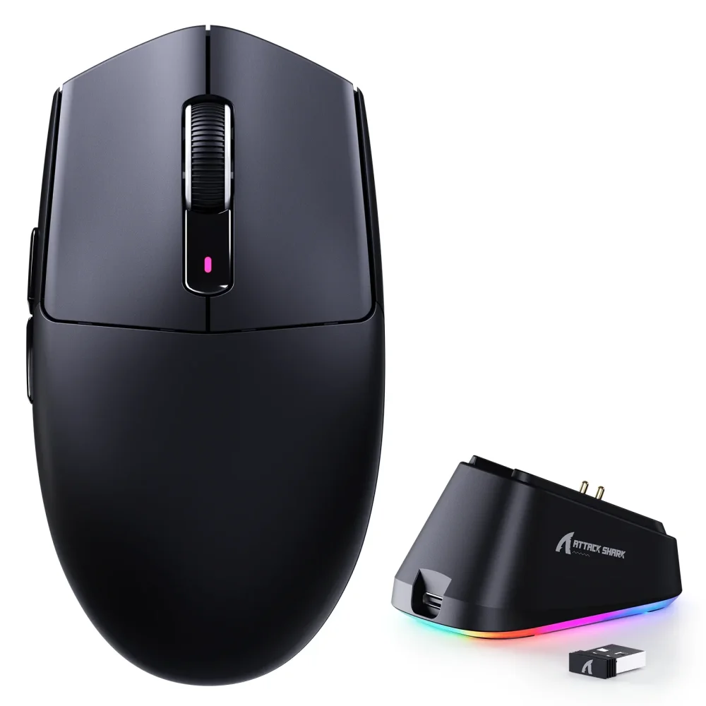ATTACK SHARK G3 Pro Wireless Belaidė Žaidimų Pelė | Black