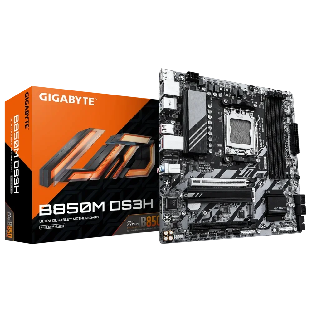 GIGABYTE B850M DS3H Pagrindinė Plokštė | mATX, AM5, DDR5