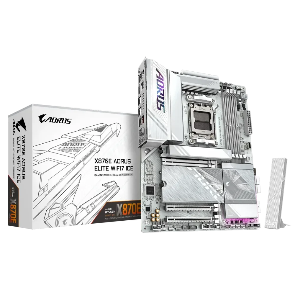 GIGABYTE X870E AORUS ELITE WIFI7 ICE Pagrindinė Plokštė | ATX, AM5, DDR5