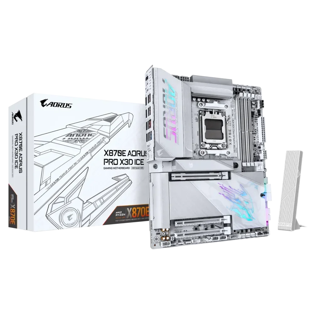 GIGABYTE X870E AORUS PRO X3D ICE Pagrindinė Plokštė | ATX, AM5, DDR5