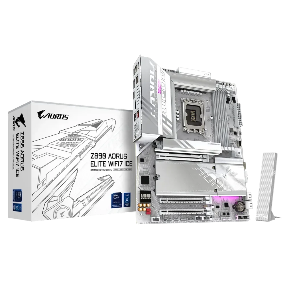 GIGABYTE Z890 AORUS ELITE WIFI7 ICE Pagrindinė Plokštė | ATX, LGA1851, DDR5