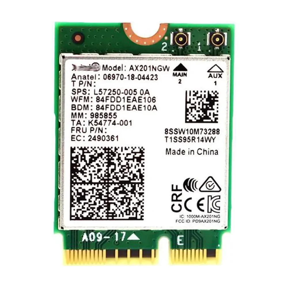 INTEL Wi-Fi 6 AX201 PCIe Adapteris