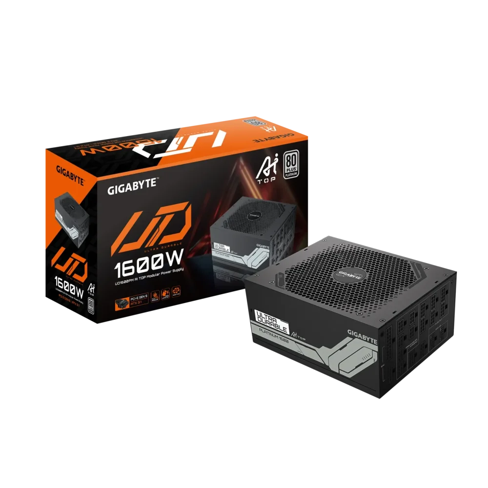 GIGABYTE Ultra Durable UD1600PM PG5 AI TOP PSU Maitinimo Blokas | 750W, 80 Plus Platinum