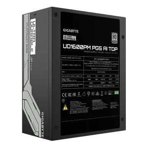GIGABYTE Ultra Durable UD1600PM PG5 AI TOP PSU Maitinimo Blokas | 750W, 80 Plus Platinum