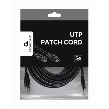 CABLEXPERT CAT5e UTP Patch cord Kabelis | Black, 5 m
