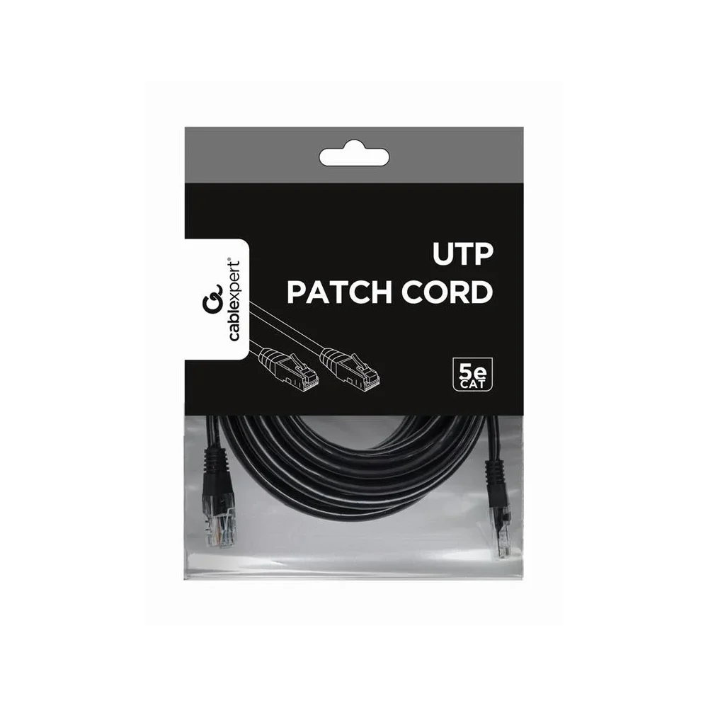 CABLEXPERT CAT5e UTP Patch cord Kabelis | Black, 5 m
