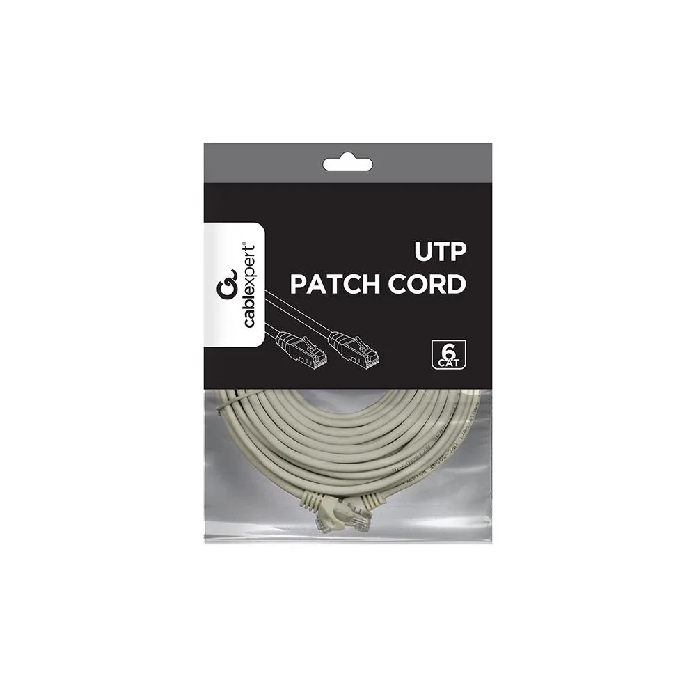 CABLEXPERT UTP Cat6 Patchcord Kabelis | Grey, 10 m