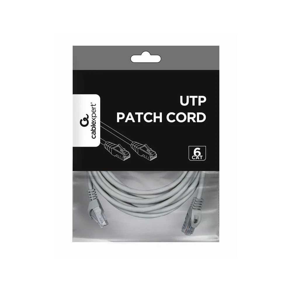 CABLEXPERT UTP Cat6 Patchcord Kabelis | Grey, 5 m