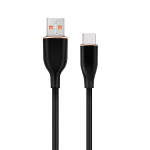 CABLEXPERT Premium silicon Type-C USB charging and data cable Kabelis | Black, 1.5 m
