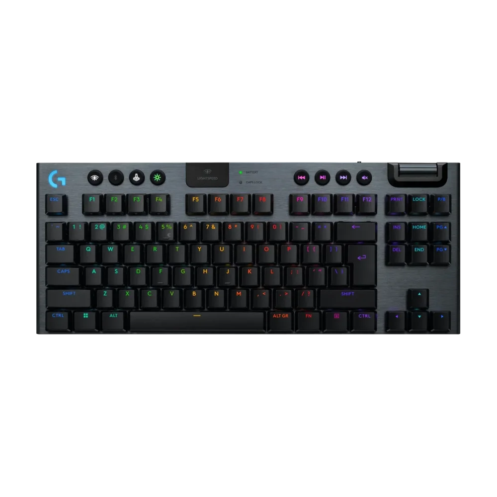 LOGITECH G915 TKL LIGHTSPEED Wireless Belaidė Žaidimų Klaviatūra | Black, Tactile GL Brown