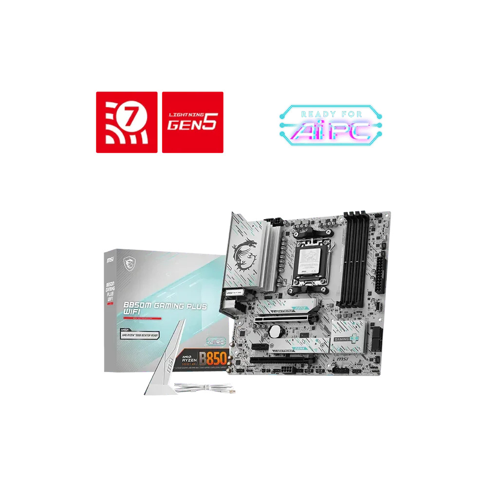 MSI B850M GAMING PLUS WIFI Pagrindinė Plokštė | mATX, AM5, DDR5