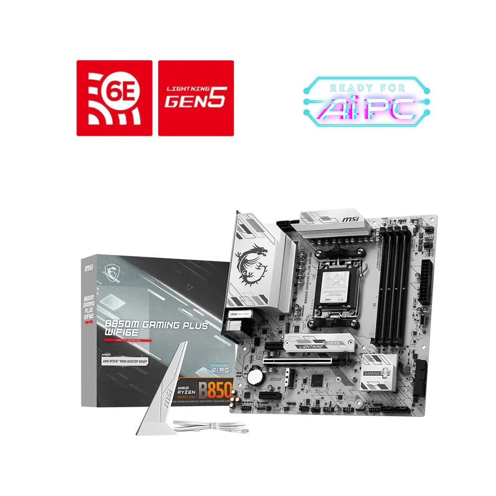 MSI B850M GAMING PLUS WIFI6E Pagrindinė Plokštė | mATX, AM5, DDR5