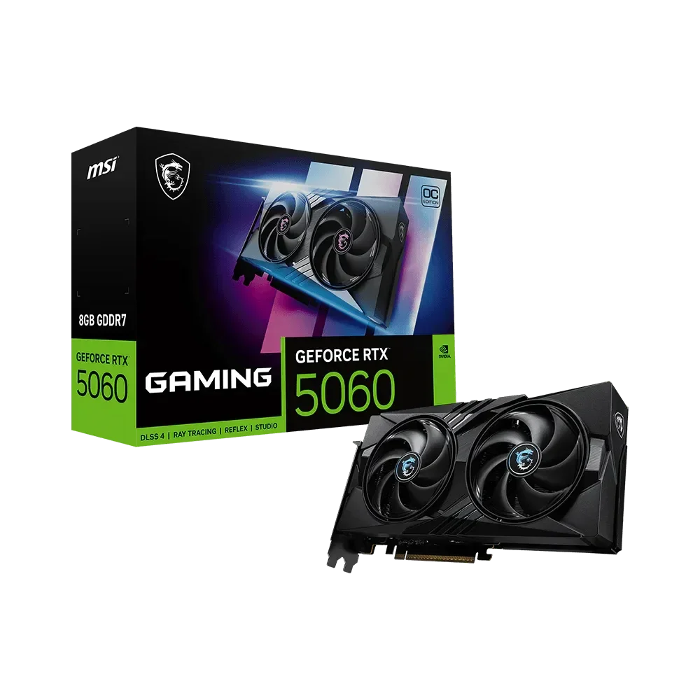 MSI GeForce RTX 5060 GAMING GPU Vaizdo Plokštė | 8GB, GDDR7, OC Edition