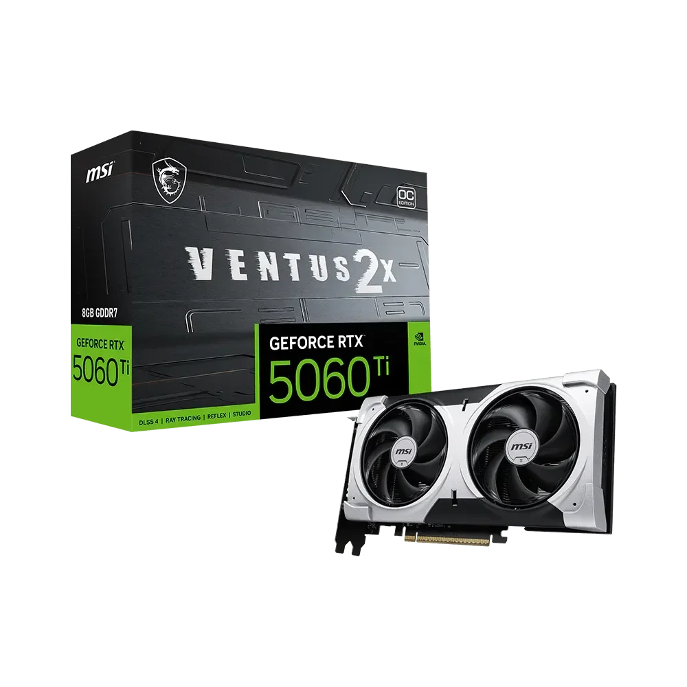 MSI GeForce RTX 5060 Ti VENTUS 2X PLUS | 8GB, GDDR7, OC Edition