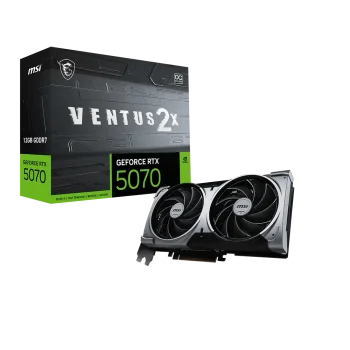 MSI GeForce RTX 5070 VENTUS 2X GPU Vaizdo Plokštė | 12GB, GDDR7, OC Edition