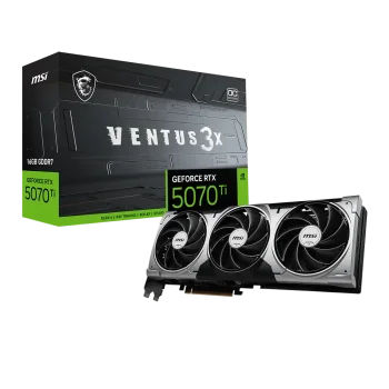 MSI GeForce RTX 5070 Ti VENTUS 3X GPU Vaizdo Plokštė | 16GB, GDDR7, OC Edition