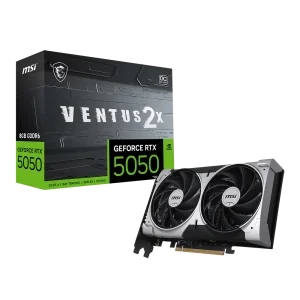 MSI GeForce RTX 5050 VENTUS 2X GPU Vaizdo Plokštė | 8GB, GDDR6, OC Edition