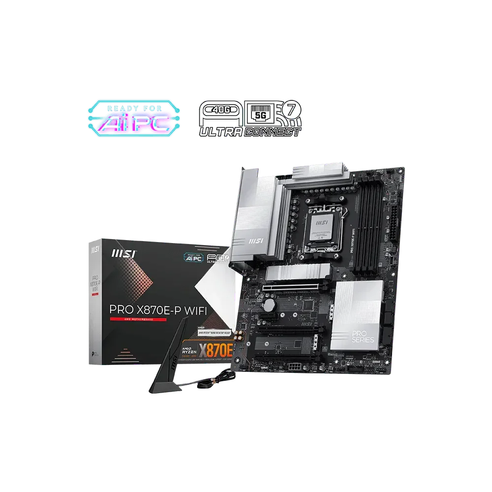MSI PRO X870E-P WIFI Pagrindinė Plokštė | ATX, AM5, DDR5