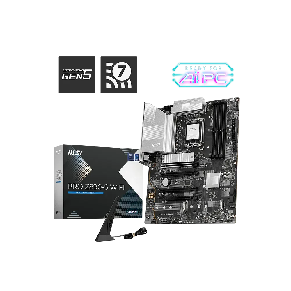 MSI PRO Z890-S WIFI Pagrindinė Plokštė | ATX, LGA1851, DDR5
