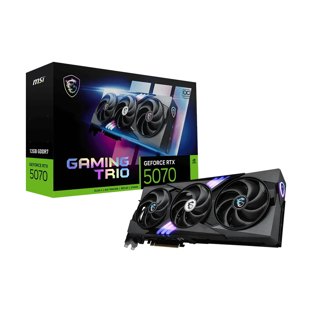 MSI GeForce RTX 5070 GAMING TRIO GPU Vaizdo Plokštė | 12GB, GDDR7, OC Edition