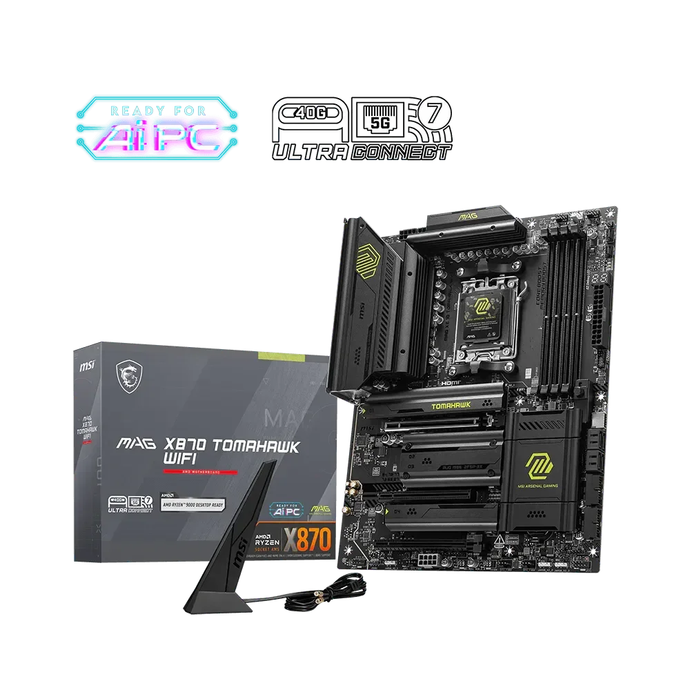 MSI MAG X870 TOMAHAWK WIFI Pagrindinė Plokštė | ATX, AM5, DDR5