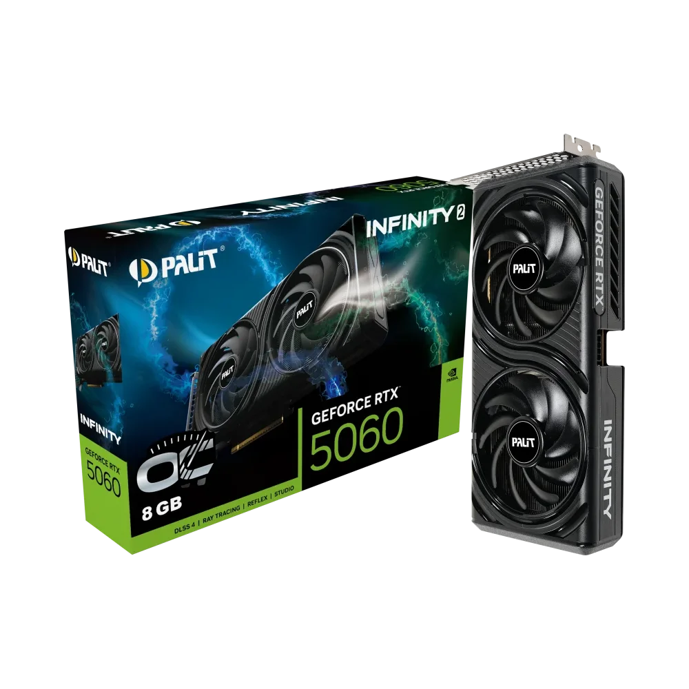 PALIT GeForce RTX 5060 Infinity 2 GPU Vaizdo Plokštė | 8GB, GDDR7, OC Edition