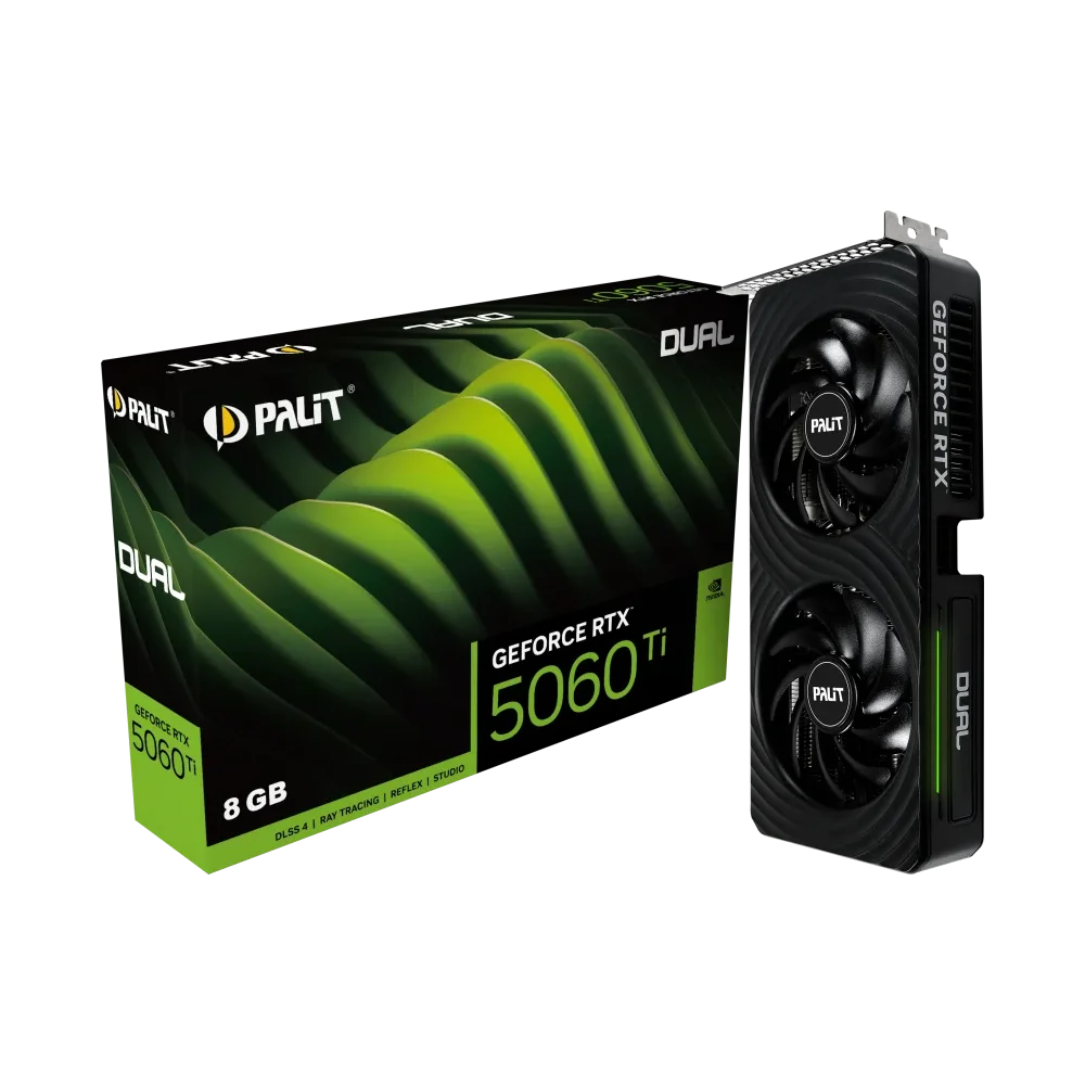 PALIT GeForce RTX 5060 Ti Dual GPU Vaizdo Plokštė | 8GB, GDDR7