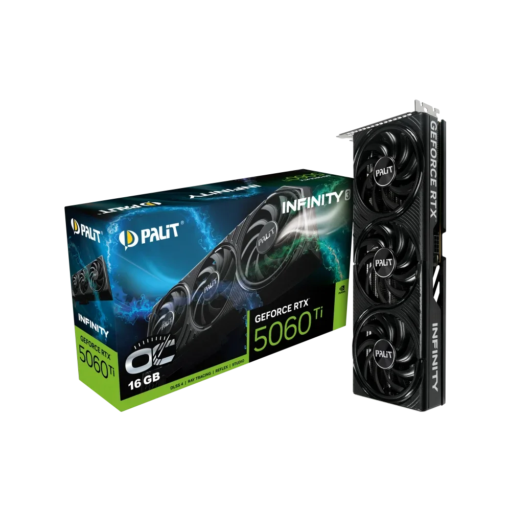 PALIT GeForce RTX 5060 Ti Infinity 3 GPU Vaizdo Plokštė | 16GB, GDDR7, OC Edition