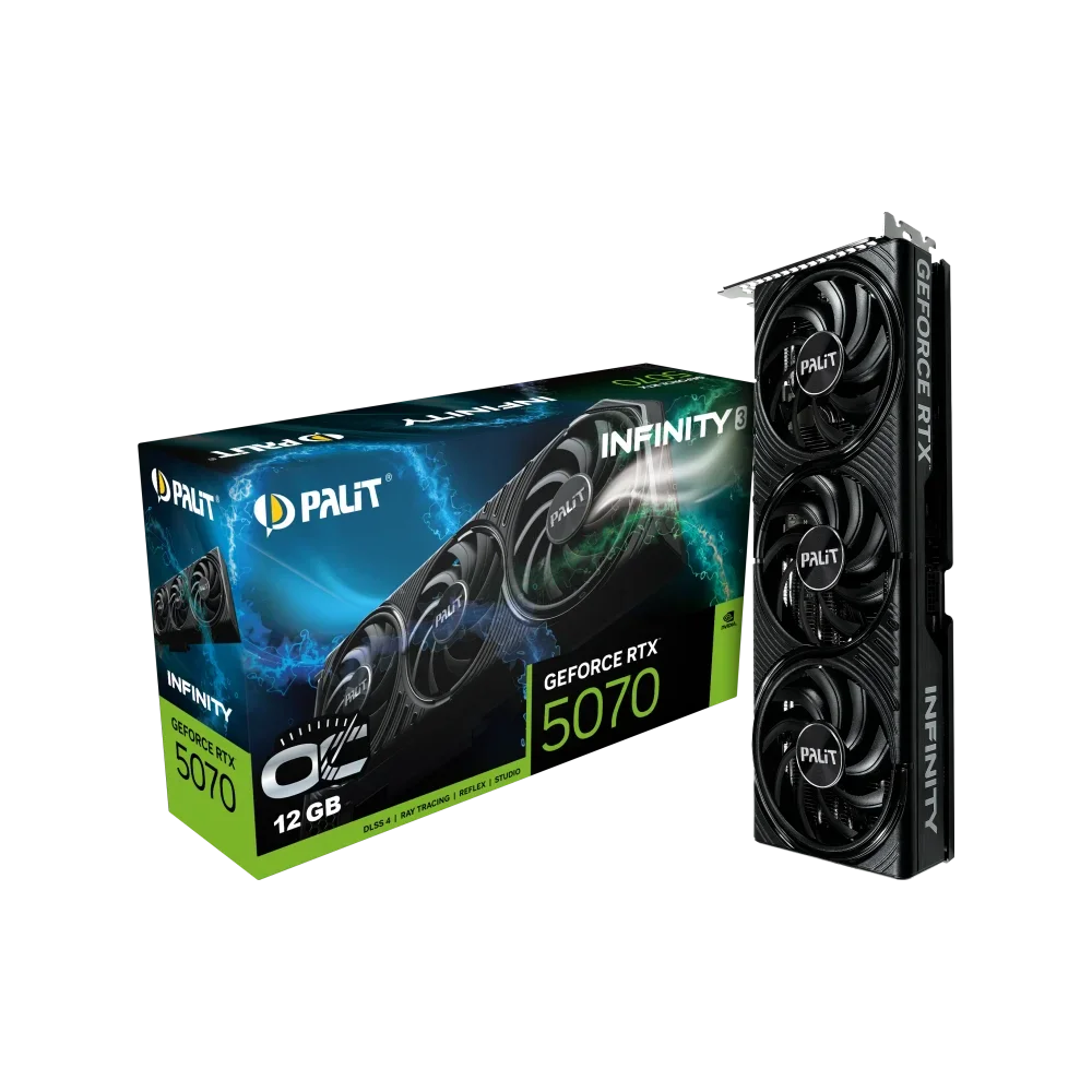 PALIT GeForce RTX 5070 Infinity 3 GPU Vaizdo Plokštė | 12GB, GDDR7, OC Edition