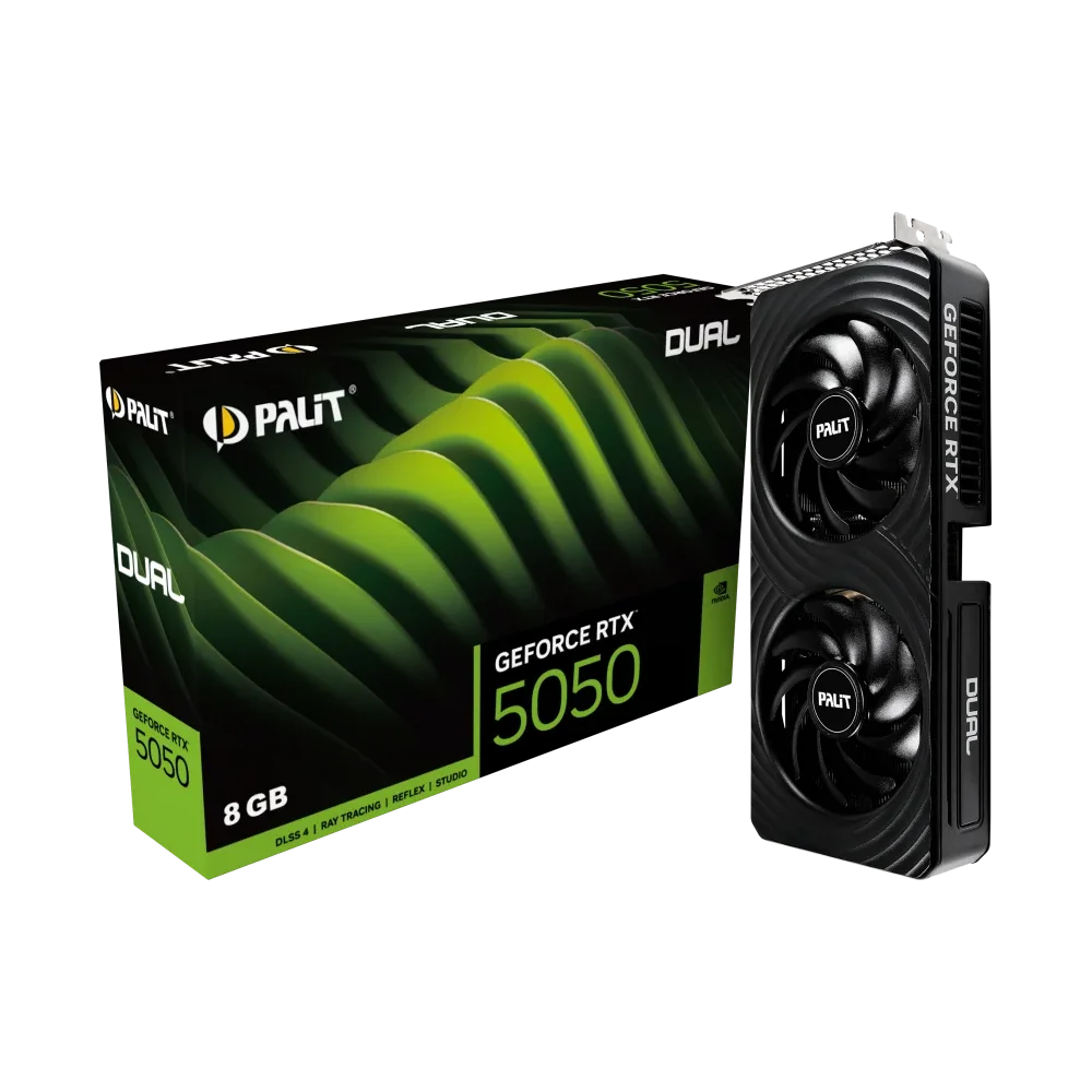 PALIT GeForce RTX 5050 Dual GPU Vaizdo Plokštė | 8GB, GDDR6