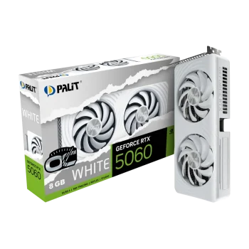 PALIT GeForce RTX 5060 White GPU | 8GB, GDDR7, OC Edition