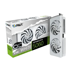PALIT GeForce RTX 5060 White GPU | 8GB, GDDR7, OC Edition