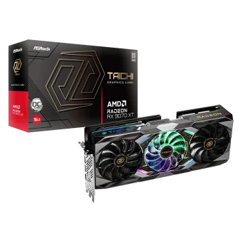 ASROCK Radeon RX 9070 XT Taichi GPU Vaizdo Plokštė | 16GB, GDDR6, OC Edition