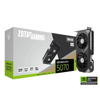 ZOTAC GeForce RTX 5070 Twin Edge GPU | 12GB, GDDR7, OC Edition