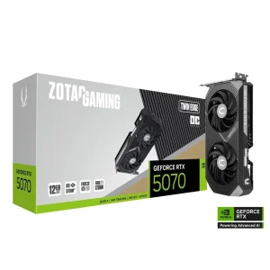 ZOTAC GeForce RTX 5070 Twin Edge GPU | 12GB, GDDR7, OC Edition